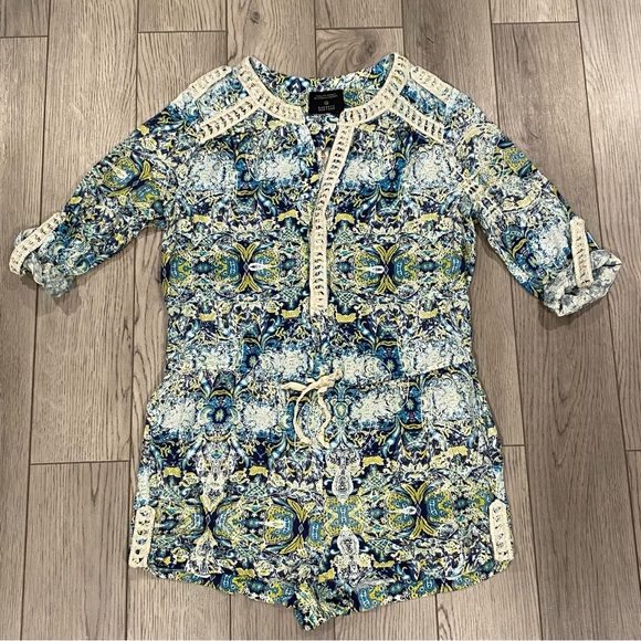 Twelfth Street by Cynthia Vincent Romper Women’s S Multicolor Snap Button 110572 - Picture 2 of 16